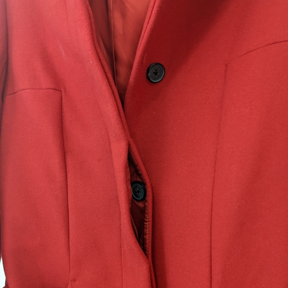 NWT Babaton (Aritzia) Ruby Red Italian Wool & Cashmere Coat - Size Medium - Picture 5 of 9